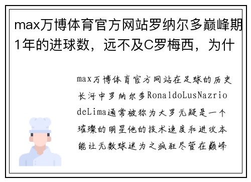 max万博体育官方网站罗纳尔多巅峰期1年的进球数，远不及C罗梅西，为什么依然说大罗很伟大？